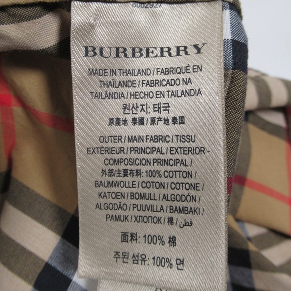 Burberry Men's Check Stretch Cotton Short Sleeve Shirt Archive Beige Size L - Picture 10 of 12